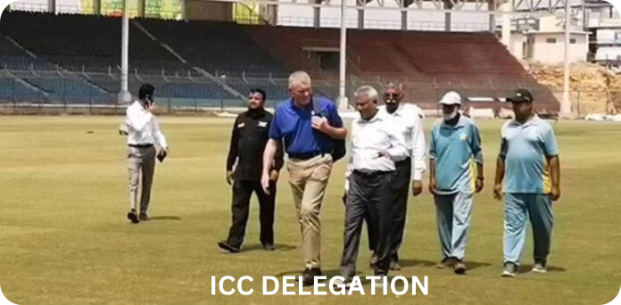 ICC Delegation Reviews Karachi Stadium for Champions Trophy 2025